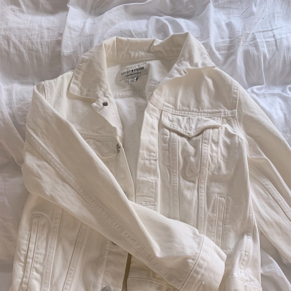 Lucky Brand white denim jean jacket